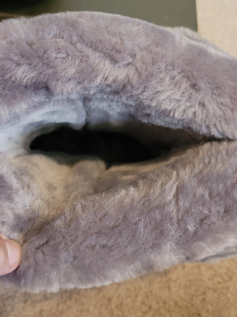 Lamo Womens Size 8 Suede Shearling Gray Fold-Over Cuff Winter Boots EUC